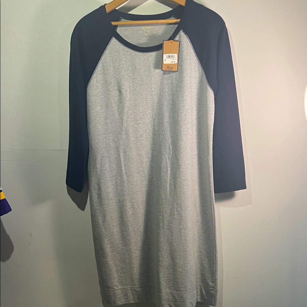 Bass Gray and Black Raglan Tee